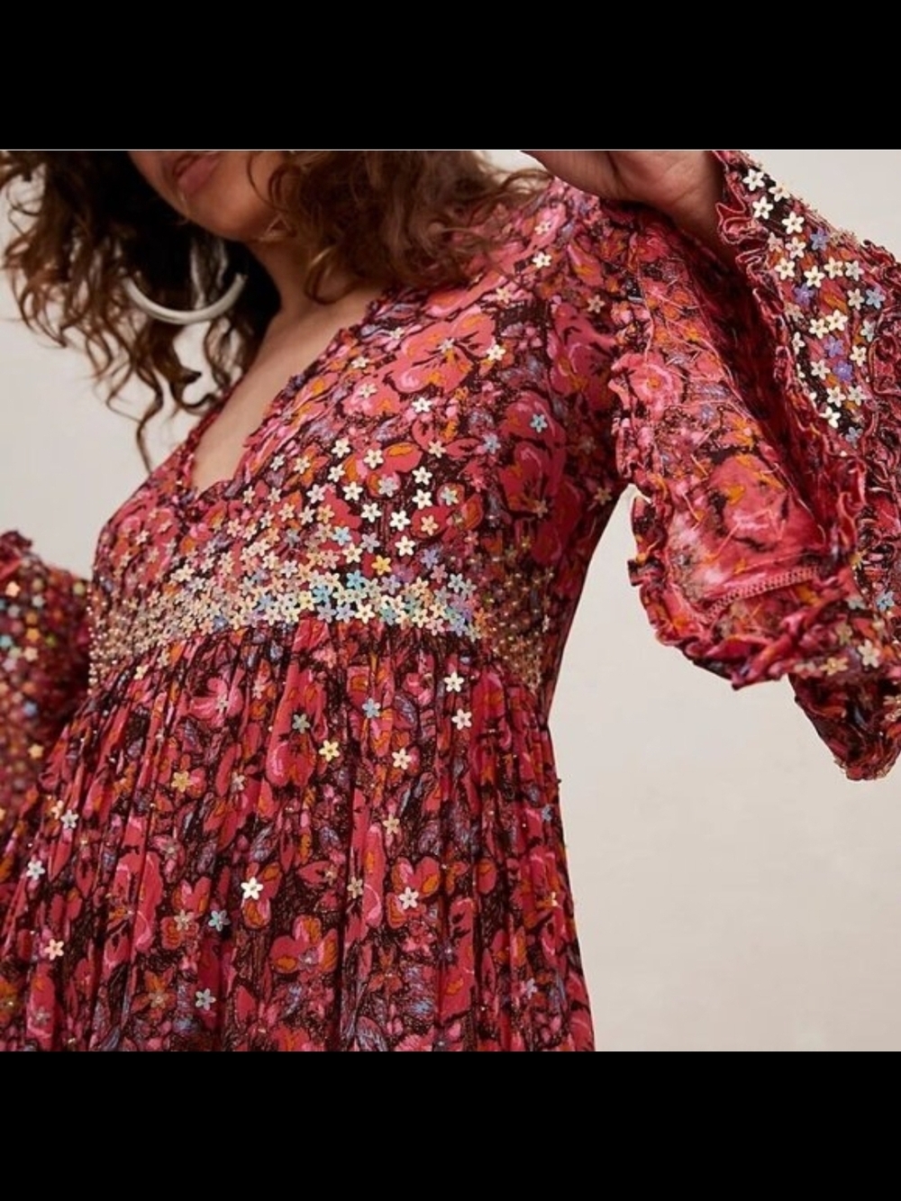 NWOT Free People Bali Sweet Blooms Mini Dress XS - Picture 3 of 13